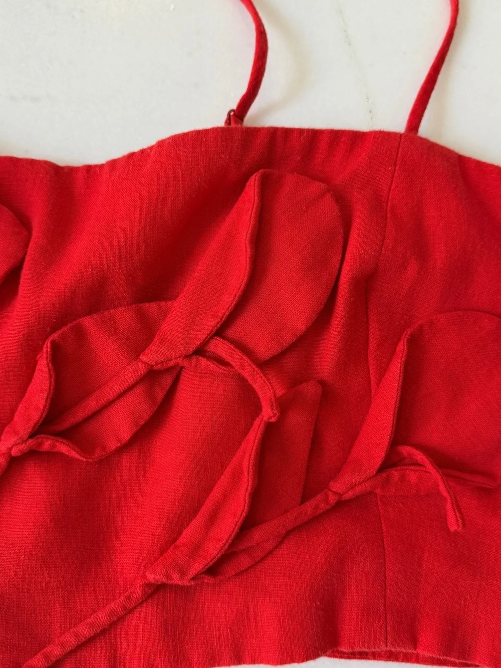 Farm Rio Anthropologie Floral Appliqué Crop Top - Picture 10 of 16
